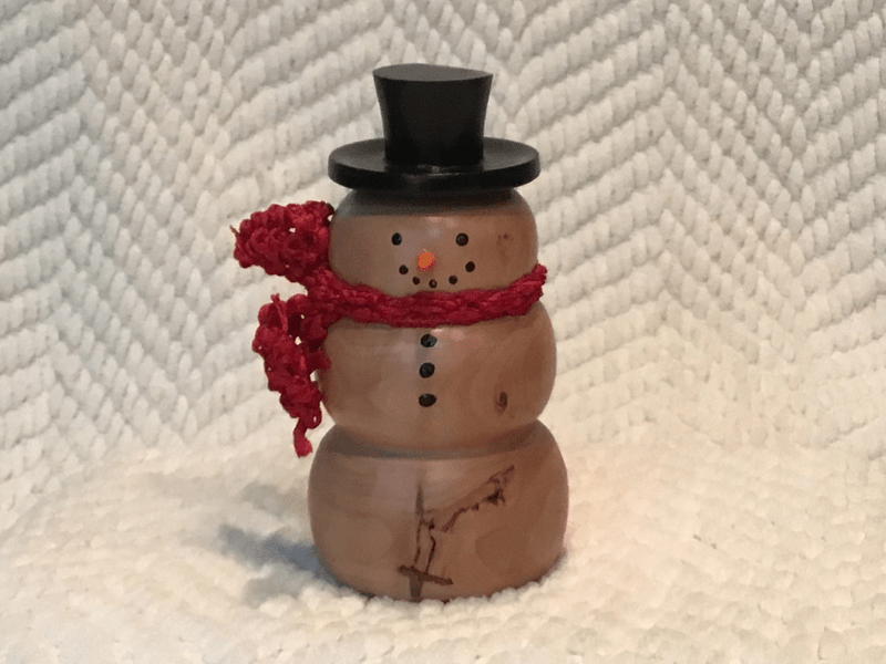 Snowman. 5 1/4” high, 2 3/4” wide. $28