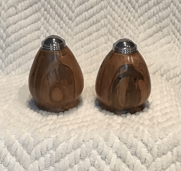 Salt & pepper shakers. 3 1/2” high, 2 3/4” wide. $48 set