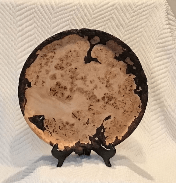 Maple burl platter 14 1/4” wide, 2” deep. $215